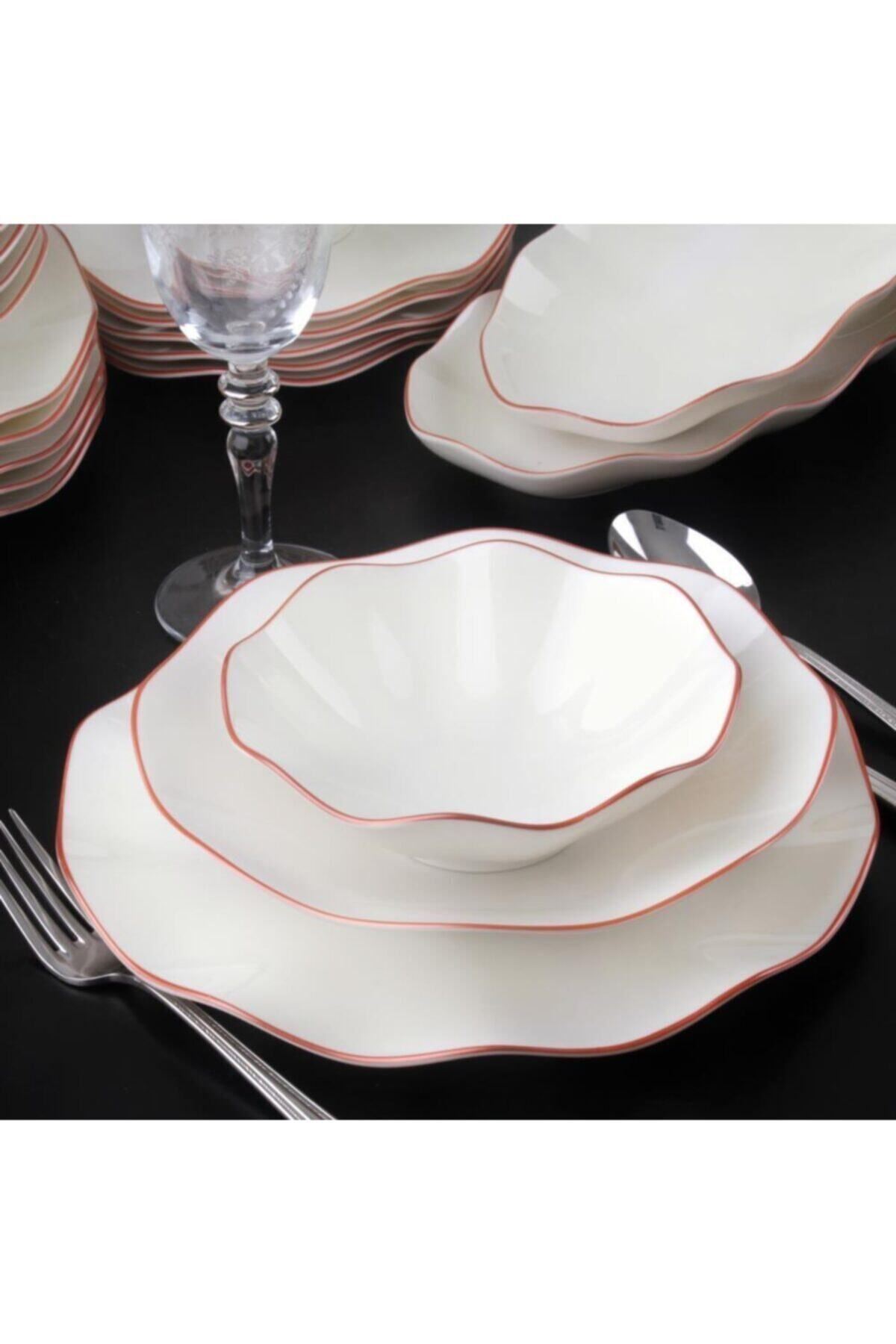 Güral Nesrin Copper 26 Parça Bone Yemek Seti