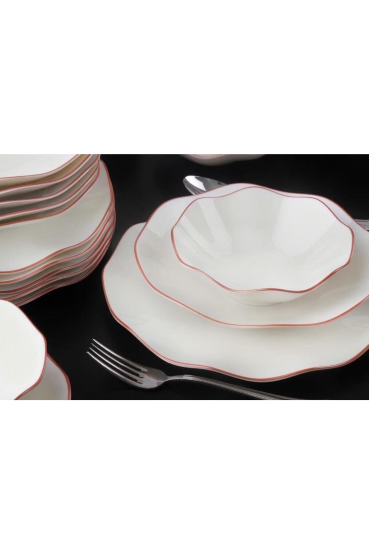 Güral Nesrin Copper 26 Parça Bone Yemek Seti