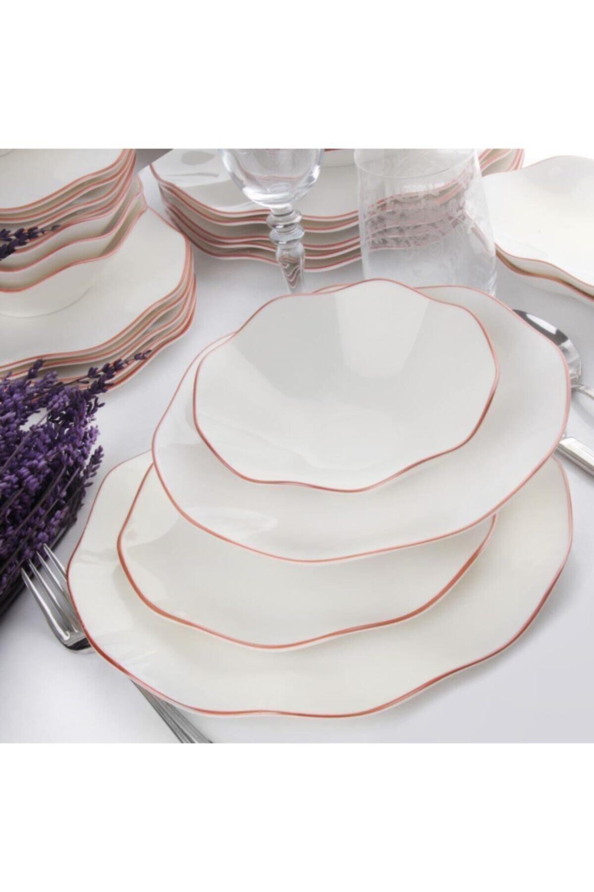 Güral Nesrin Copper 26 Parça Bone Yemek Seti