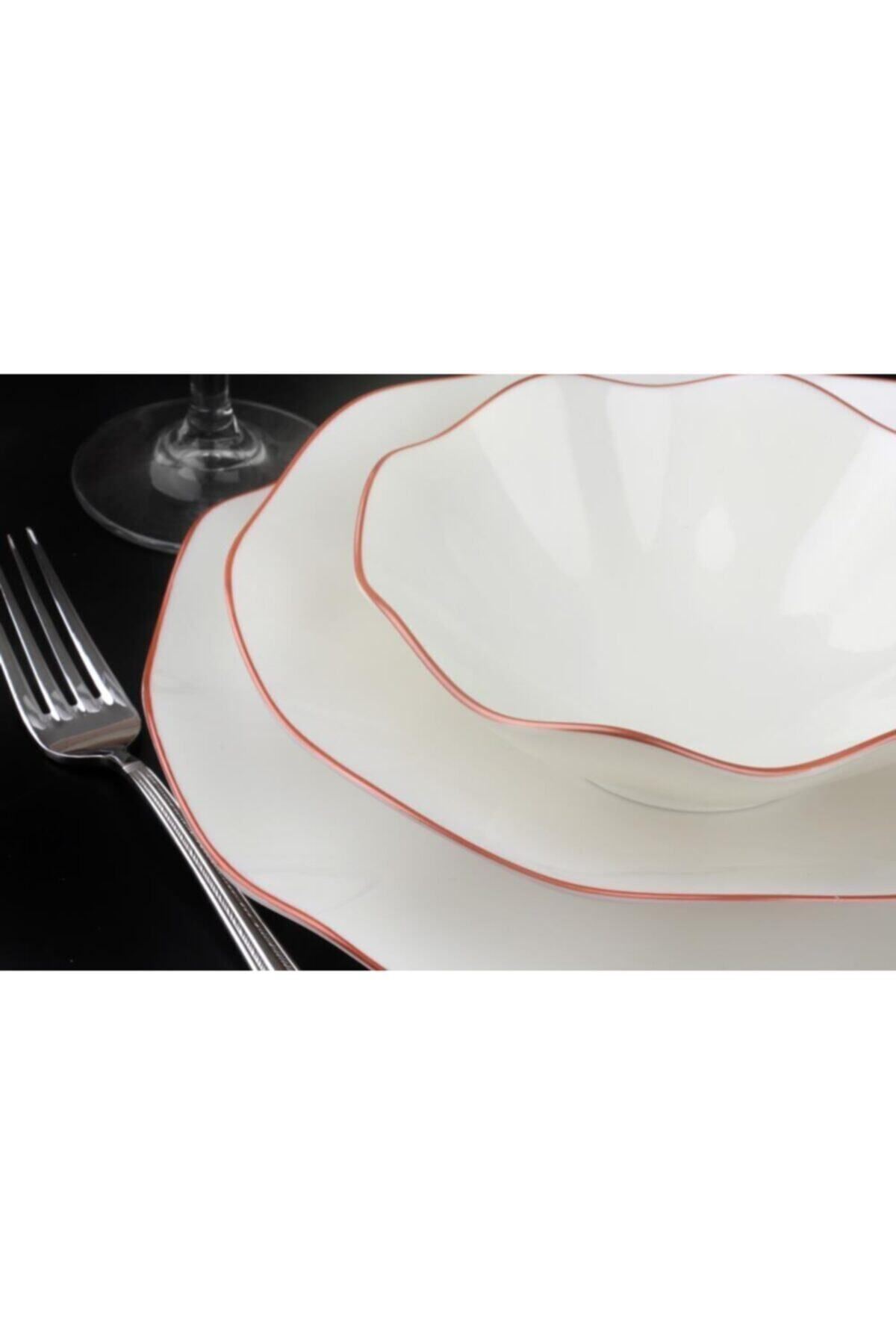 Güral Nesrin Copper 26 Parça Bone Yemek Seti