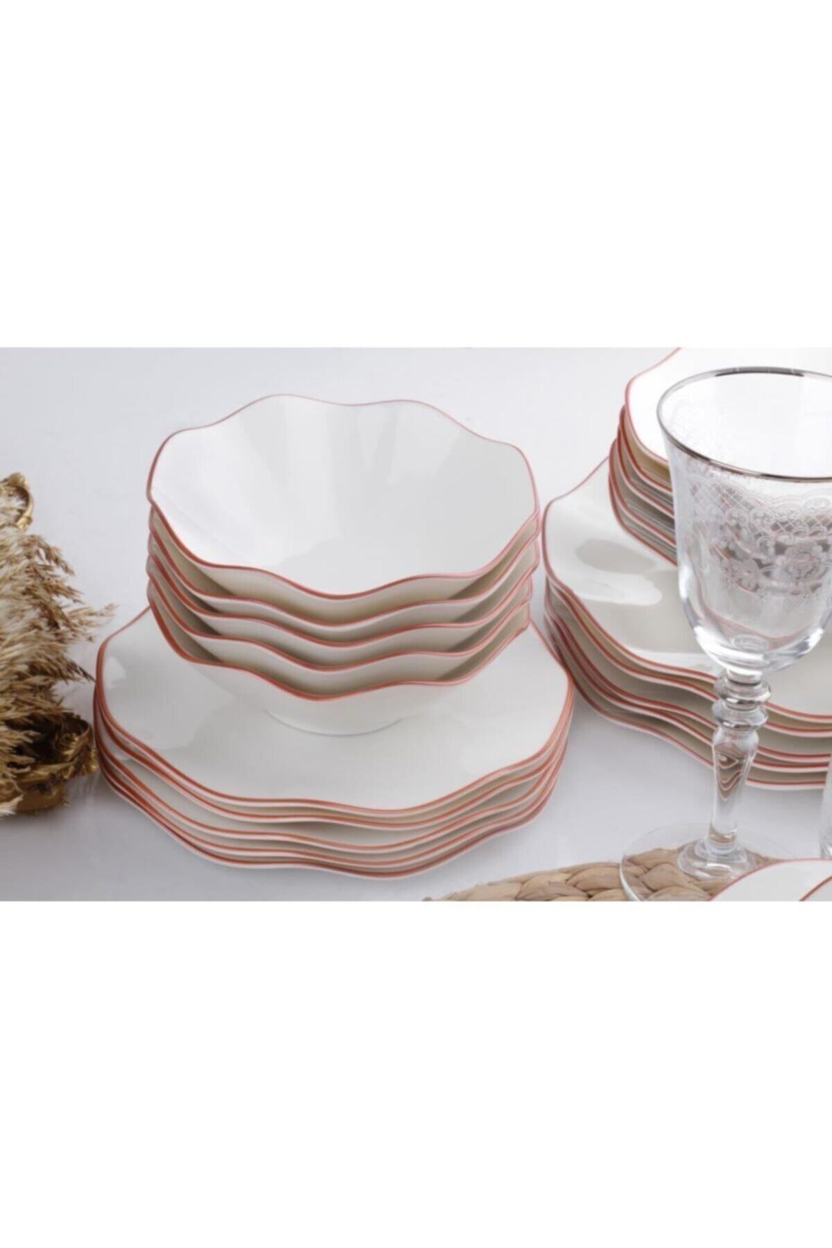 Güral Nesrin Copper 26 Parça Bone Yemek Seti