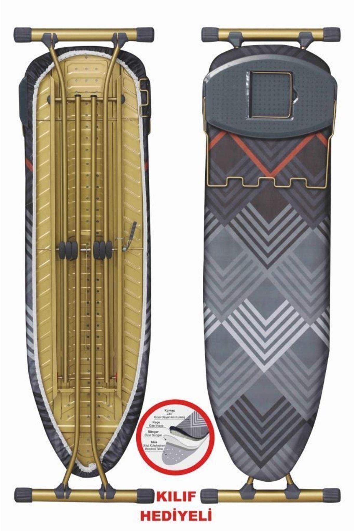 Harbinger MM156 Goldboard Ütü Masası (Yedek Bez Hediyeli)