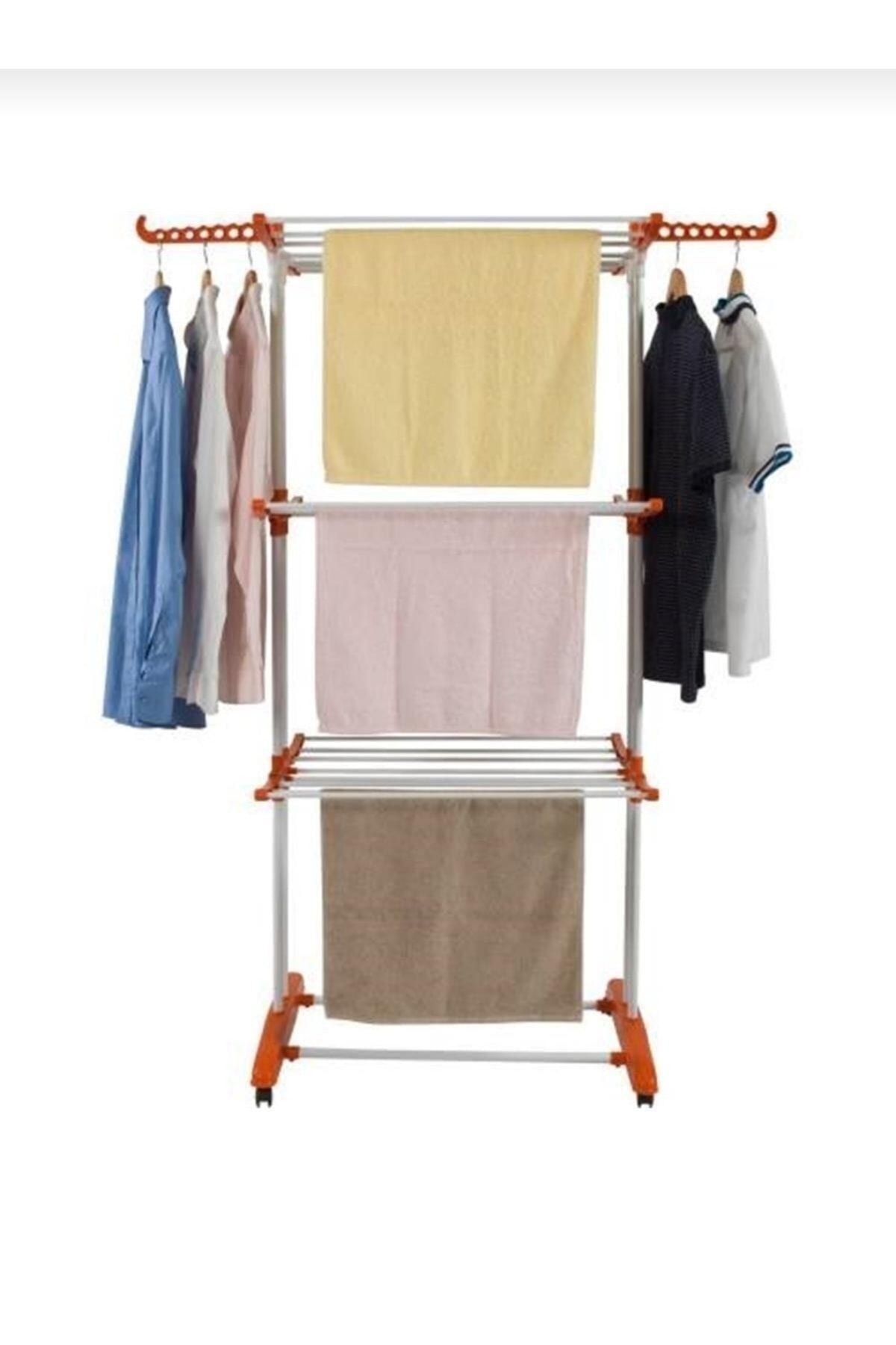 Luna Kule Tipi 3 Katlı Tekerlekli Çamaşırlık