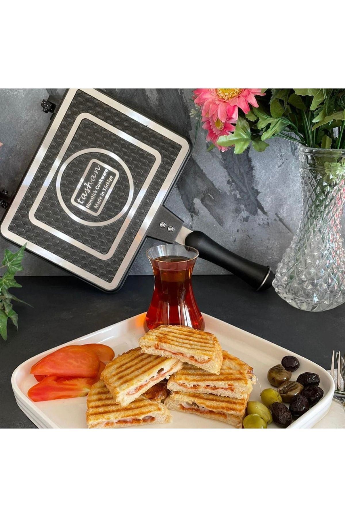 Ocak Üstü Lüks Granit Grill Tost Makinesi