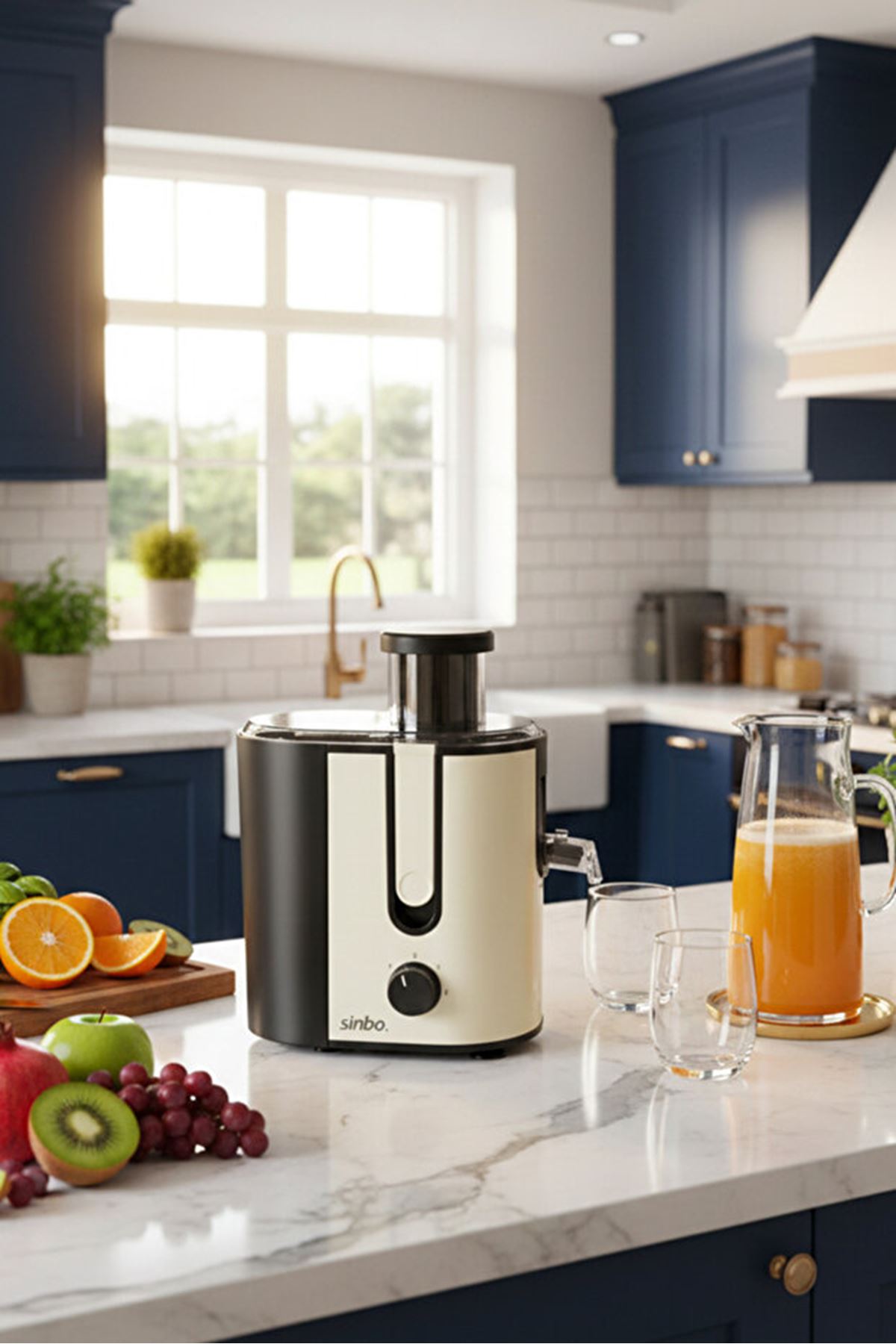 Sinbo SJ-3143 Katı Meyve Sıkacağı - Krem