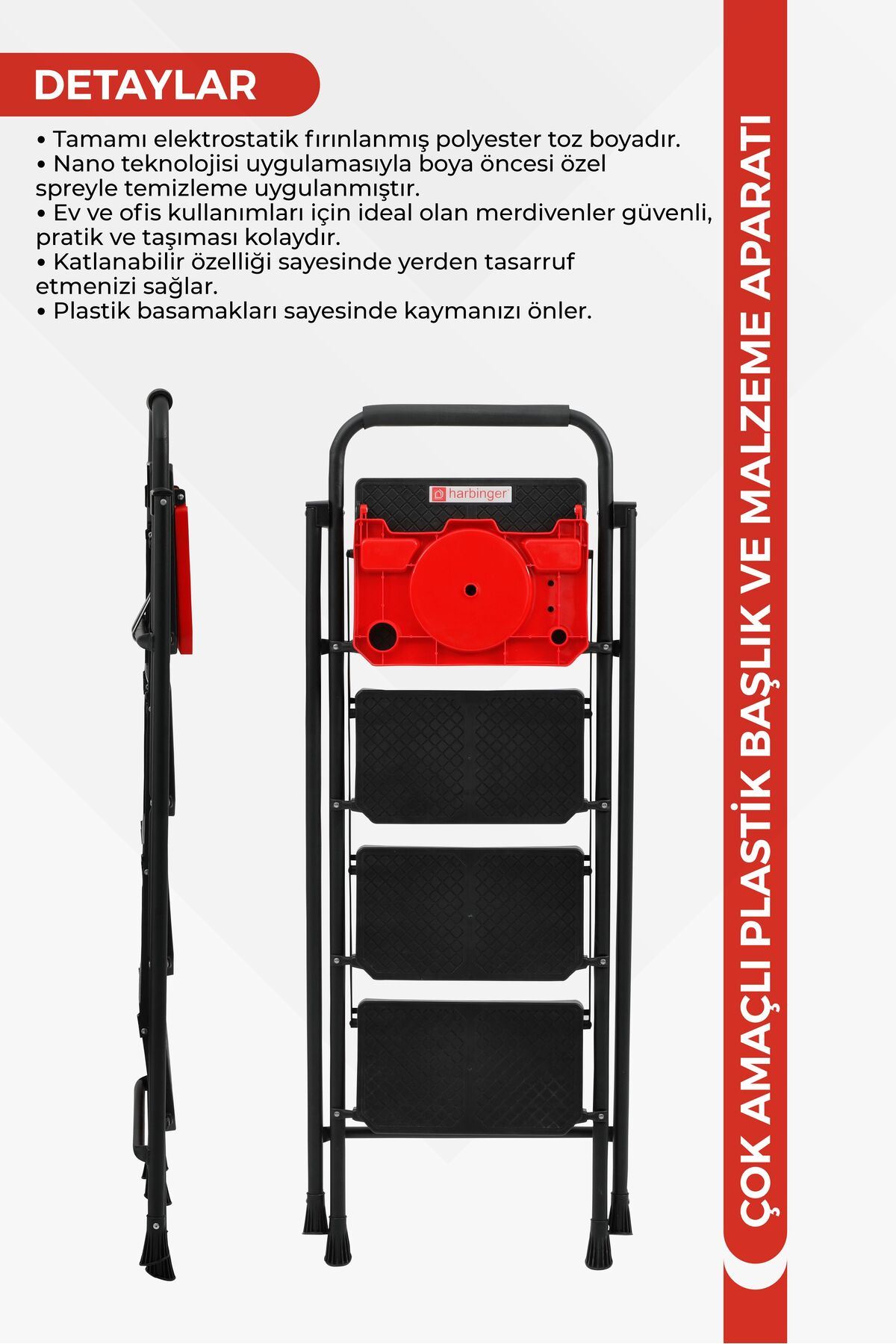 Harbinger Strong 4 Basamaklı ''GENİŞ BASMAKLI'' VE ''YENİ TASARIM'' Merdiven