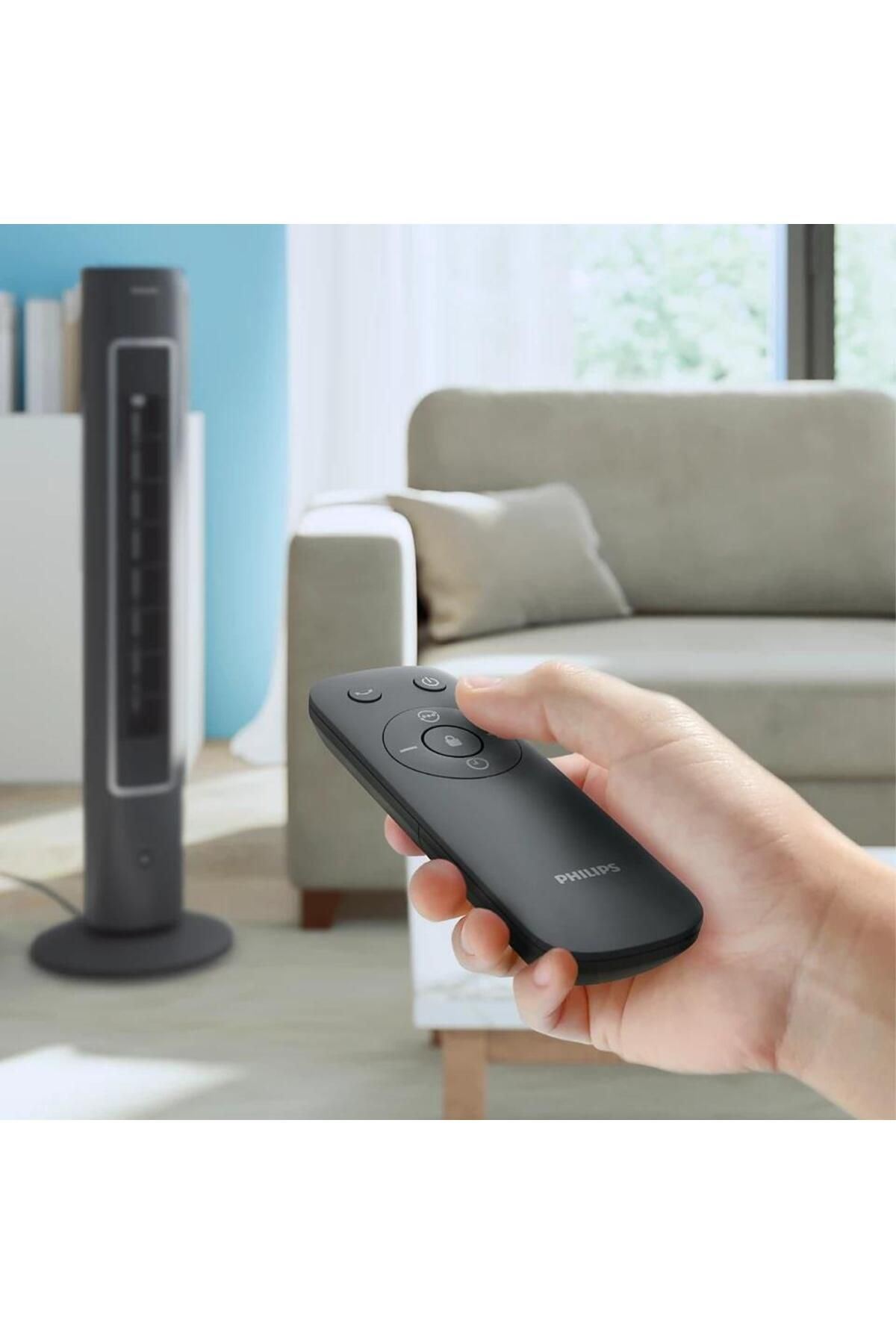 CX5535/00 5000 Serisi Kule Tipi Vantilatör, Uzaktan Kumanda, Aroma Difüzyonu, 40 W, 28 dB, 2230 m3/sa