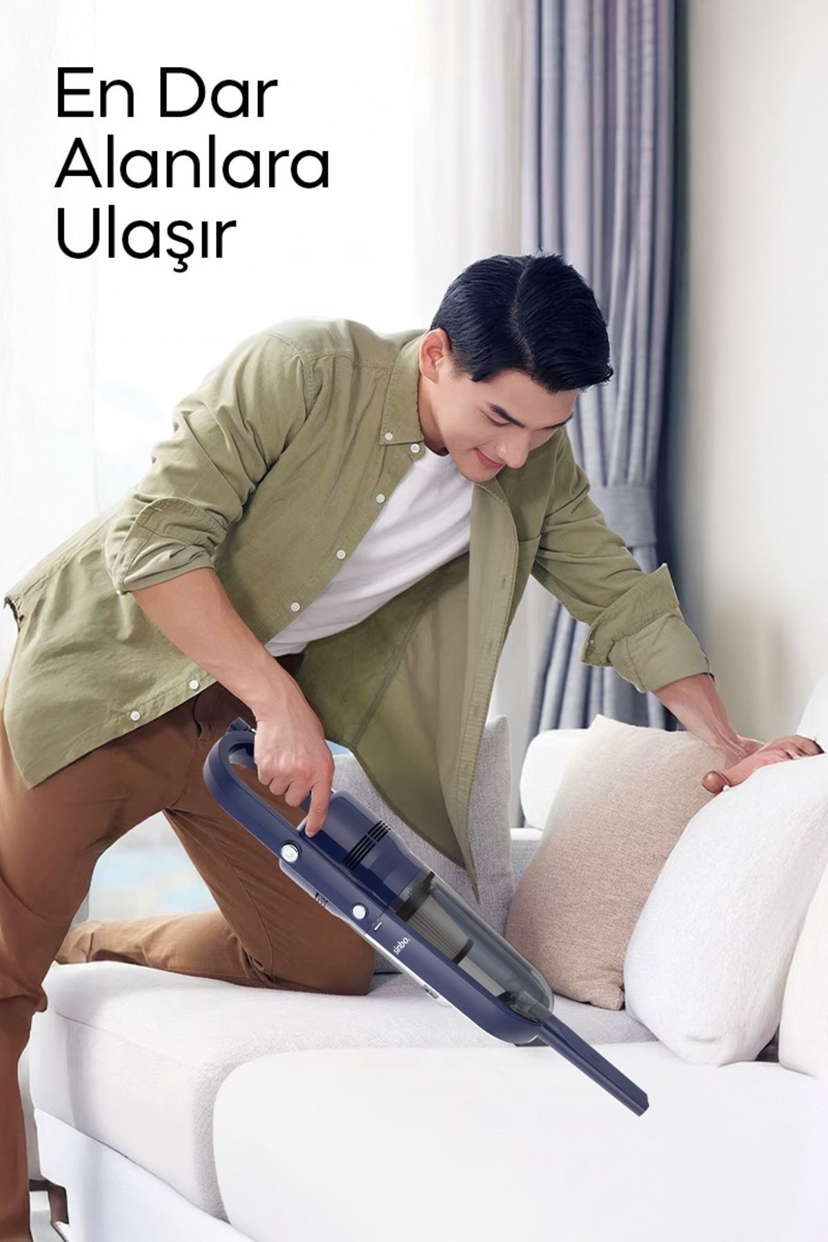SVC-8625 Kablolu Dikey Süpürge Güçlü Emiş Gücü, Sessiz ve Hafif El Süpürgesi, Pratik Kullanım