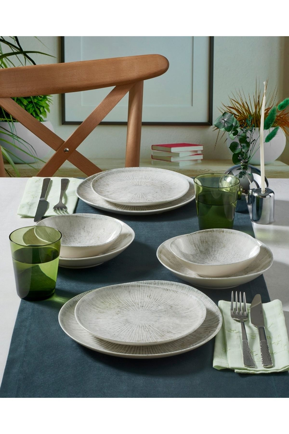 Roden 24 Parça 6 Kişilik Yemek Takımı 1401