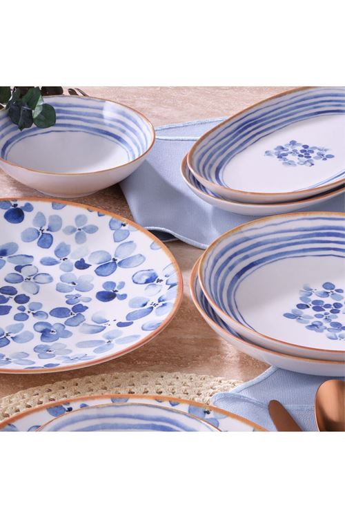 GÜRAL PORSELEN CAMELİA 14 PARÇA 4 KİŞİLİK YEMEK TAKIMI 3558