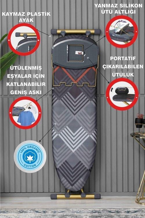 Harbinger Mm156 Goldboard Ütü Masası Gold Serisi & Ekstra Kalın Kumaş & Yedek Bez Hediyeli