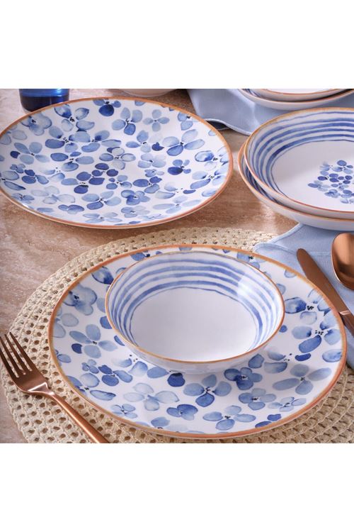 GÜRAL PORSELEN CAMELİA 14 PARÇA 4 KİŞİLİK YEMEK TAKIMI 3558