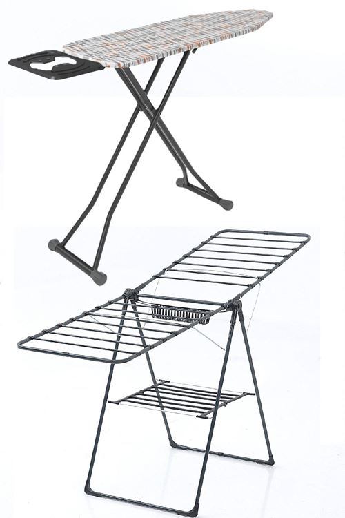 Harbinger Noax Ütü Masası - Alenda Çamaşırlık Kampanya Çeyiz Seti - Siyah