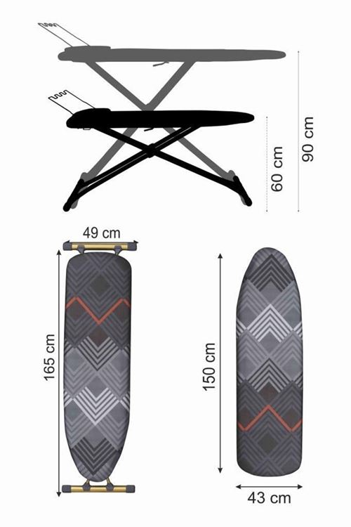 Harbinger Mm156 Goldboard Ütü Masası Gold Serisi & Ekstra Kalın Kumaş & Yedek Bez Hediyeli