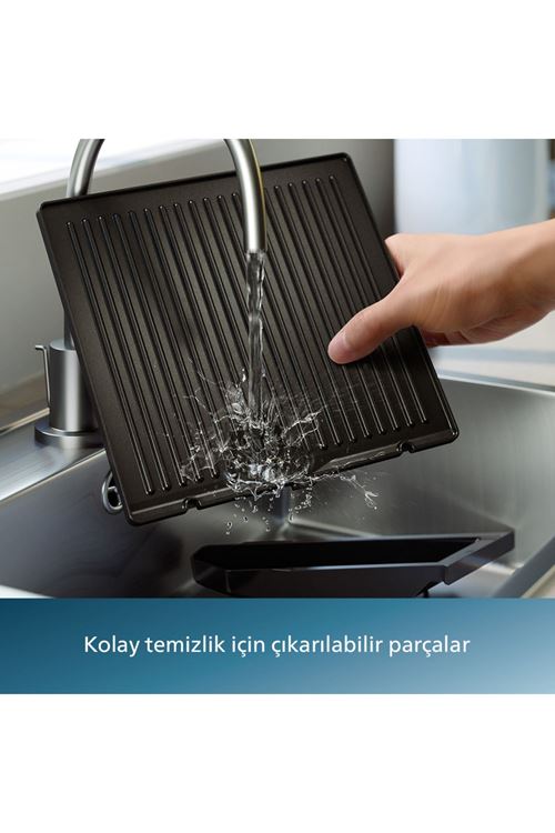 5000 Serisi, 2200W, Izgara ve Tost Makinesi, Izgara için Tam Açılır, HD6301/90