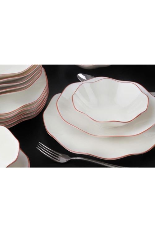 Güral Nesrin Copper 26 Parça Bone Yemek Seti