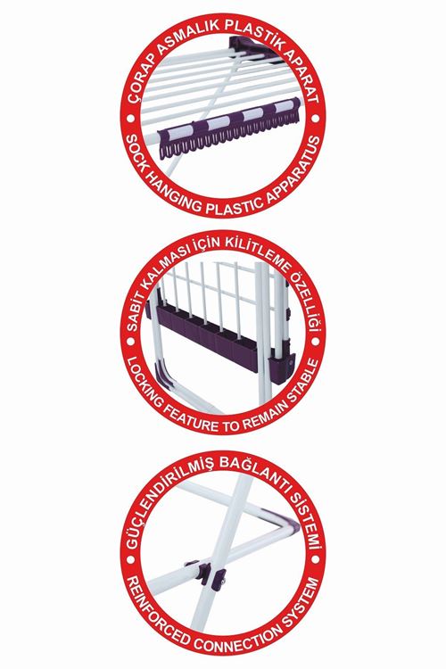 Harbinger MM860 LORA Çamaşır Kurutma Askısı *Ekstra Uzun, *Ekstra Geniş