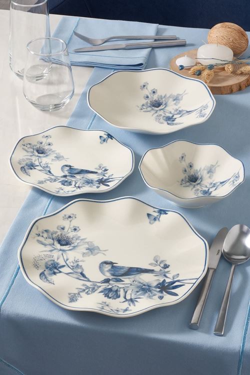 Nesrin 24 Parça 6 Kişilik Bone Yemek Takımı - 1891