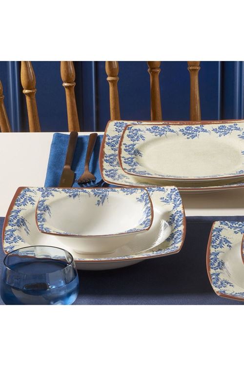 GÜRAL PORSELEN CAROLINE 24 PARÇA 6 KİŞİLİK YEMEK TAKIMI - 1572