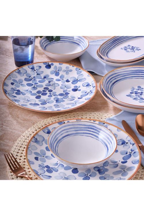 GÜRAL PORSELEN CAMELİA 14 PARÇA 4 KİŞİLİK YEMEK TAKIMI 3558