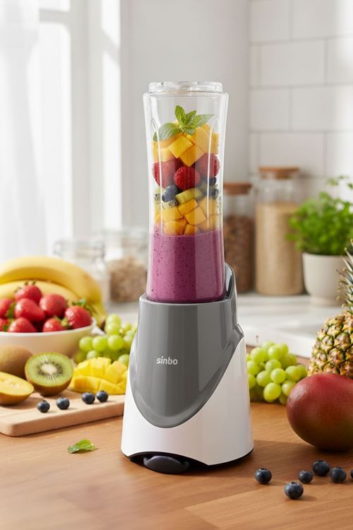 Sinbo SHB-7508 300W Smoothie Blender |Paslanmaz Çelik Bıçaklı, 570 ml Şişe