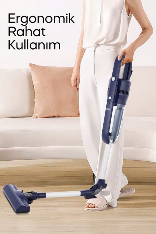 SVC-8625 Kablolu Dikey Süpürge Güçlü Emiş Gücü, Sessiz ve Hafif El Süpürgesi, Pratik Kullanım