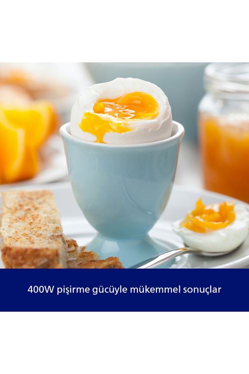 3000 Serisi Yumurta Pişirici Farklı Pişirme Kademesi, Aile Boyutu, 400 W Güç, Siyah Renk, HD9137/90